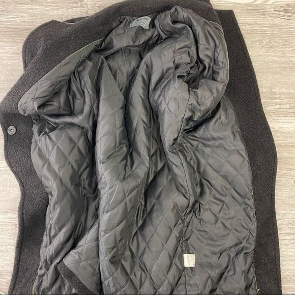 Ing2Ing Wool Blend Black & White Strip Long Coat - Picture 9 of 12